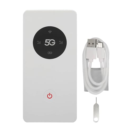 5G WiFi Mobile Hotspot Tragbarer Router bis zu 2.77Gbps Download mit 8000mAh Akku und Nano SIM Slot für Reisen Büro Camping 5G WiFi Mobile Hotspot Tragbarer Router bis zu 2.77Gbps Download mit 8000mAh Akku und Nano SIM Slot für Reisen Büro Camping von Ejoyous