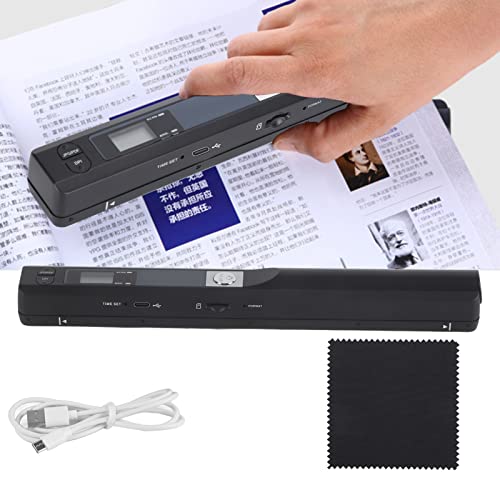 A4 Dokumentenscanner, Tragbarer Mobile Scanner Kabellos Handscanner USB Buchscanner A4 Scanner, für Winows7/ XP/Vista/OS X10 300DPI 600DPI 900DPI von Ejoyous