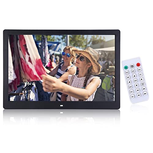 Digitaler Bilderrahmen 15.4 Zoll, Elektronischer Fotorahmen LED Anzeige 1280 x 800 HD Uhr Kalenderfunktion Foto-Video Diaschau KEIN WiFi, nur für USB und SD-Karte für von Ejoyous