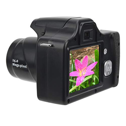 Digitalkamera, Tragbare 24MP 18X Zoom 3in LCD HD Bildschirm SLR Kamera Spiegelreflexkamera Eingebauter Blitz/Mikrofon für Familienfeiern im Freien Reisen (Standard Edition + Weitwinkelobjektiv) von Ejoyous