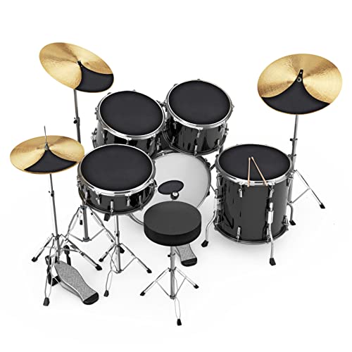 Drum-Schalldämpfer, 10-tlg Drum Pad Silencer Drumming Übungspad, aus Gummischaum, für Bass, Snaredrum, Geräuschunterdrückung von Ejoyous