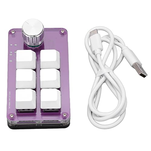 Ejoyous Einhändige Mechanische Gaming Tastatur, 6 Tasten Multifunktions USB Makro Tastatur Gaming Tastatur Shortcut Programmierbare Tragbare Tastatur mit für Computer PC von Ejoyous