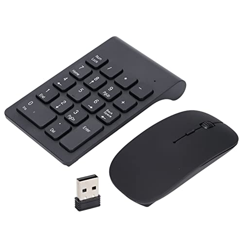 Ejoyous Kabellos Nummernblock mit Maus, Numpad Bluetooth USB Ziffernblock Keypad Numerische Tastatur mit 18 Tasten Tragbare Nummerntastatur, für Laptop Desktop PC und Notebook von Ejoyous