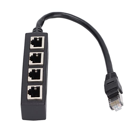 Ejoyous RJ45 Ethernet Verlängerungskabel Adapter Glatte Übertragung Ausgezeichnete Verbindung RJ45 Splitter Adapter 1 auf 4 Port für Netzwerkkabel Haushalte Büros und Arbeitsplätze von Ejoyous