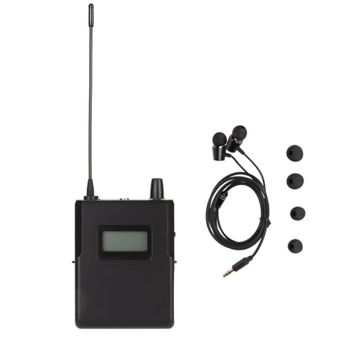 Ejoyous S2R Empfänger 526–535 MHz, Drahtloses Audio Empfänger Kabelloses Stereo In-Ear Monitoring System mit Ohrhörer, für Studio Live-Auftritt Musiker Speech von Ejoyous