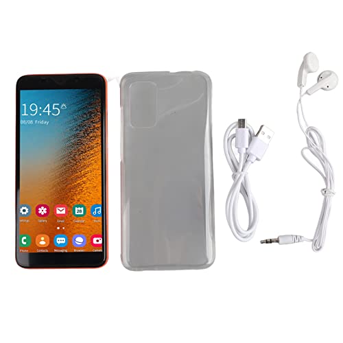 Ejoyous Smartphone Note30 Plus, 5,72-Zoll-Dual-Karten-Dual-Standby-Smartphone ohne Sperre mit HD-Kameras, 512 MB + 4 GB Gesichtserkennung Android 4.4.2 SIM-freies Mobiltelefon(Orange) von Ejoyous