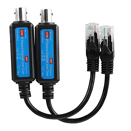 Ethernet Over Coax, 1Pair 10/100 Mbit/s Koaxial Zum Ethernet -Adapter -Netzwerk Koaxial -Sender -Empfänger Extender Coax -Kabel für IP -NVR -Kamera von Ejoyous