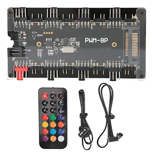 Gehäuse Lüfter Hub, PWM+ARGB 2 in 1 Wireless Motherboard-Steuerung und Fernbedienung, für Computer-Lüfter Case Fan Remote Controll System Gehäuse Lüfter Hub, PWM+ARGB 2 in 1 Wireless Motherboard-Steuerung und Fernbedienung, für Computer-Lüfter Case Fan Remote Controll System von Ejoyous