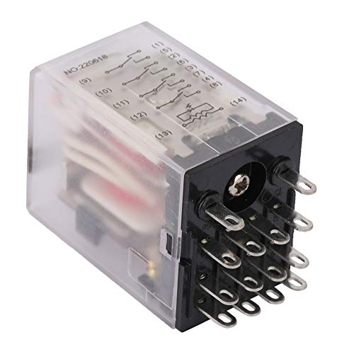 Intermediate Relay 14 Pin 5A, Micro Power Electromagnetic Relay Schaltrelais Zeitrelais mit guter Kontaktleistung, für Automatisierungsgeräte und Elektrische Schaltschränke von Ejoyous