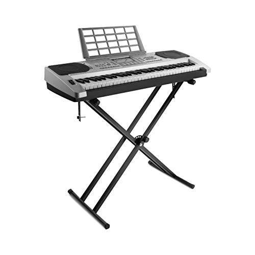 Keyboardständer, Doppelstrebiger Keyboardständer Stabiler Keyboard Stand Doppel - Stand für E-Piano Stagepiano - Klavier Halterung Schwarz, X Rahmen Tastatur Ständer falten von Ejoyous