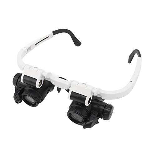 Lupenbrille Kopflupe 8X 15 X 23 mit 2 LED-Lichtern Kopfbandlupe Stirnlupe Brillenlupe für Uhrenreparaturen, Lesen, Handwerk, Juweliere, Nähen, und Reparatur von Ejoyous