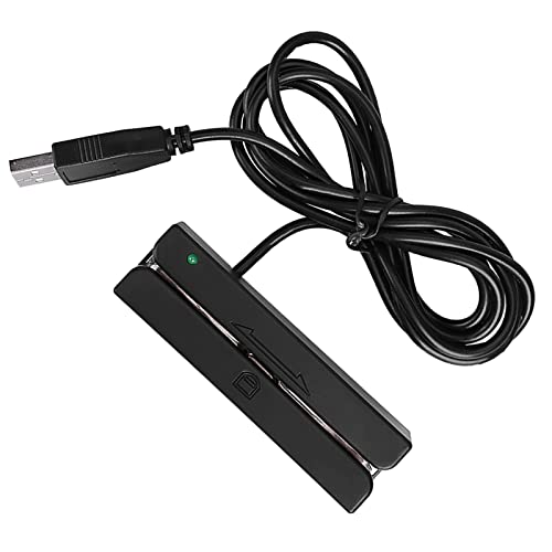 MSR90 USB Magnetstreifen Lesegerät, 3 Spuren Magnetstreifenleser Mini Magnetischer Kreditkartenleser Kreditkarten Swiper Reader, für Kassensystem Registrierkasse Plug and Play von Ejoyous