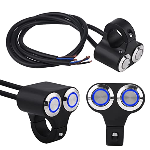 Motorrad Lenkerschalter, 7/8 Zoll 22 mm Motorrad Schalter Blinker Schalter wasserdicht Motorrad tuning Switch Lenkrad Scheinwerfer Nebelscheinwerfer EIN/AUS mit (Selbsthemmend) von Ejoyous