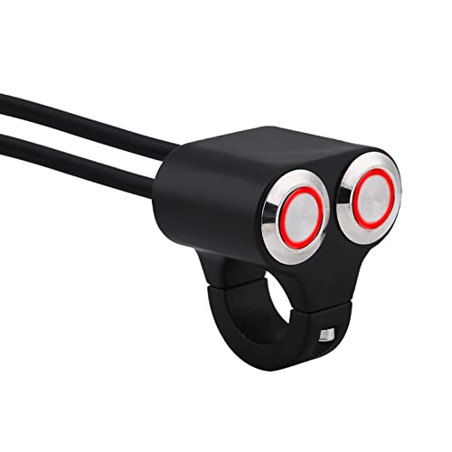 Motorrad Lenkerschalter, 7/8 Zoll 22 mm Motorrad Schalter Blinker Schalter wasserdicht Motorrad tuning Switch Lenkrad Scheinwerfer Nebelscheinwerfer EIN/AUS mit (Selbsthemmend) von Ejoyous