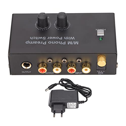 Phono Vorverstärker, Vorverstärker für Plattenspieler Audiophiler HiFi Phonograph Vorverstärker mit 12-V Netzteil Phono Preamp Plattenspieler Vorverstärker Input und Output Phono Vorverstärker, Vorverstärker für Plattenspieler Audiophiler HiFi Phonograph Vorverstärker mit 12-V Netzteil Phono Preamp Plattenspieler Vorverstärker Input und Output von Ejoyous