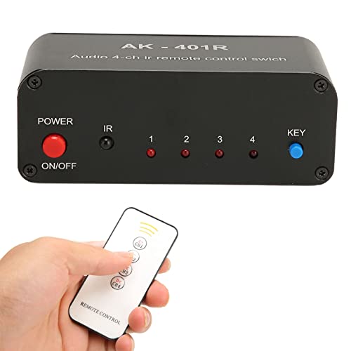 Switch 4 in 1 Out Composite Video L/R Audio Selector Box 4X1, BolAAzuL 4-Way Switcher, 4 Port AV Selector Switch Plug & Play for DVD STB Spielekonsole von Ejoyous