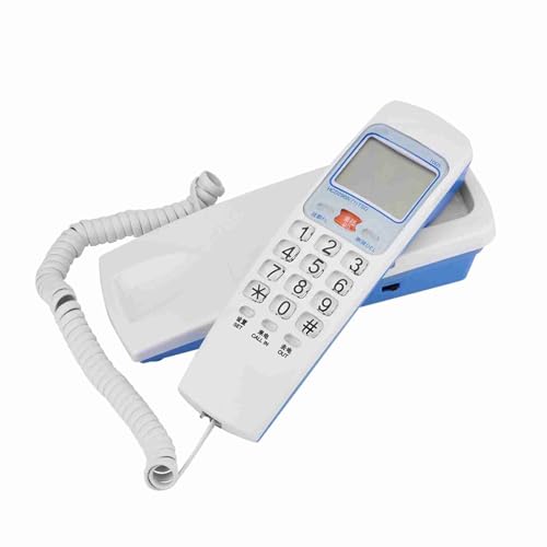 Schnurgebundenes Festnetztelefon, Tischtelefon Retro Wandtelefon mit FSK/DTMF Anruferkennung Wandmontage, für Büro Zuhause Senioren Hotel Küche (White) von Ejoyous