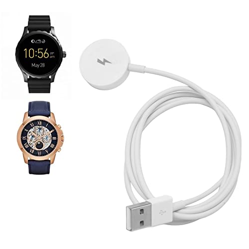 Smart Watch Ladegerät, Magnetische Ladestation mit USB Smartwatch Ladekabel für Fossil Gen 1 2 3 Perfekt für alle Nutzer von Smartwatches Kompatibel mit Fossil Gen 1 2 3 (Weiß) von Ejoyous
