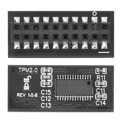 TPM 2.0 Modul, Professionelles LPC Interface 20Pin Remote Card Verschlüsselungs Sicherheitsboard Elektronisches Bauteil, für Mainboard für PC für Computer von Ejoyous