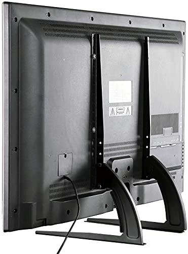 Tisch-TV-Beine, Universal-TV-Ständer für Bildschirme, VESA-Bildschirm Halterung, Beine für Flachbildschirm, verstellbare Desktop-Bildschirmhalterung, TV-Halterung für 35,6-107,7 cm (14-42 Zoll) von Ejoyous