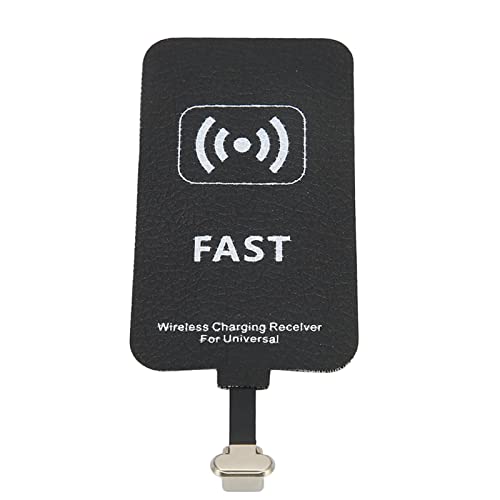 Typ C Kabelloser Qi Ladeempfänger, USB-C Drahtloses Empfänger 5V 2A Selbstklebender Aufkleber Aufladeempfänger Slim Charger Adapter Schnell, für Alle Typ C Interface Handy von Ejoyous
