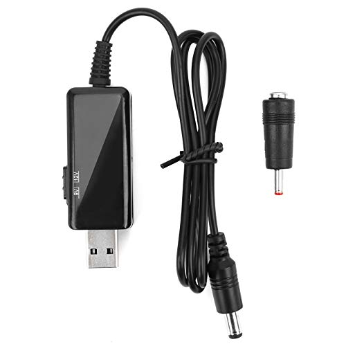USB DC 5v to 9v/12v Batterie Adapter Kabel, Einstellbarer Boost Converter Kabel USB Aufwärtswandler Netzteil Kabel mit LED Display, für Glasfasermodems Drahtlose Router von Ejoyous