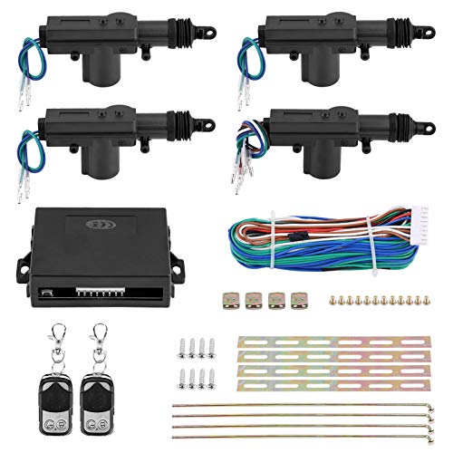 Universal Auto Türschloss Keyless Entry System Zentralverriegelung Fernbedienung Kit, Autoschloss mit Zentralverriegelung, komplettes Set von Ejoyous