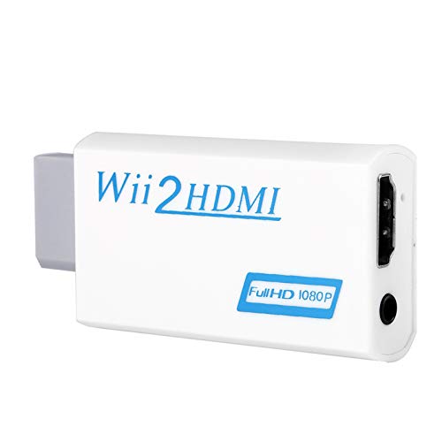 Wii zu HDMI Konverter, Wii to HDMI Adapter 720p/1080P HD Converter Adapter mit 3,5mm Audioausgang Audio Video Ausgang für Wii Beamer Fernseher von Ejoyous