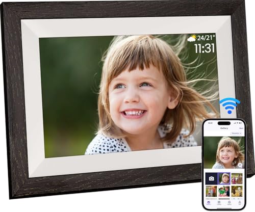 Ekasoco WLAN Digitaler Bilderrahmen 10,1 Zoll, 1280x800 HD IPS-Touchscreen Elektronischer Bilderrahmen mit 32GB Speicher, Auto-Rotate, Teilen Fotos/Videos Sofort über APP von Uberall Ekasoco WLAN Digitaler Bilderrahmen 10,1 Zoll, 1280x800 HD IPS-Touchscreen Elektronischer Bilderrahmen mit 32GB Speicher, Auto-Rotate, Teilen Fotos/Videos Sofort über APP von Uberall von Ekasoco