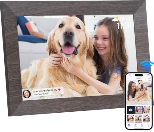 Ekasoco Digitaler Bilderrahmen WLAN 10,1 Zoll, 1280x800 HD IPS LCD-Touchscreen Elektronischer Bilderrahmen mit 32GB Speicher, Auto-Rotate, Teilen Fotos/Videos Sofort über APP Teilen von Uberall Ekasoco Digitaler Bilderrahmen WLAN 10,1 Zoll, 1280x800 HD IPS LCD-Touchscreen Elektronischer Bilderrahmen mit 32GB Speicher, Auto-Rotate, Teilen Fotos/Videos Sofort über APP Teilen von Uberall von Ekasoco