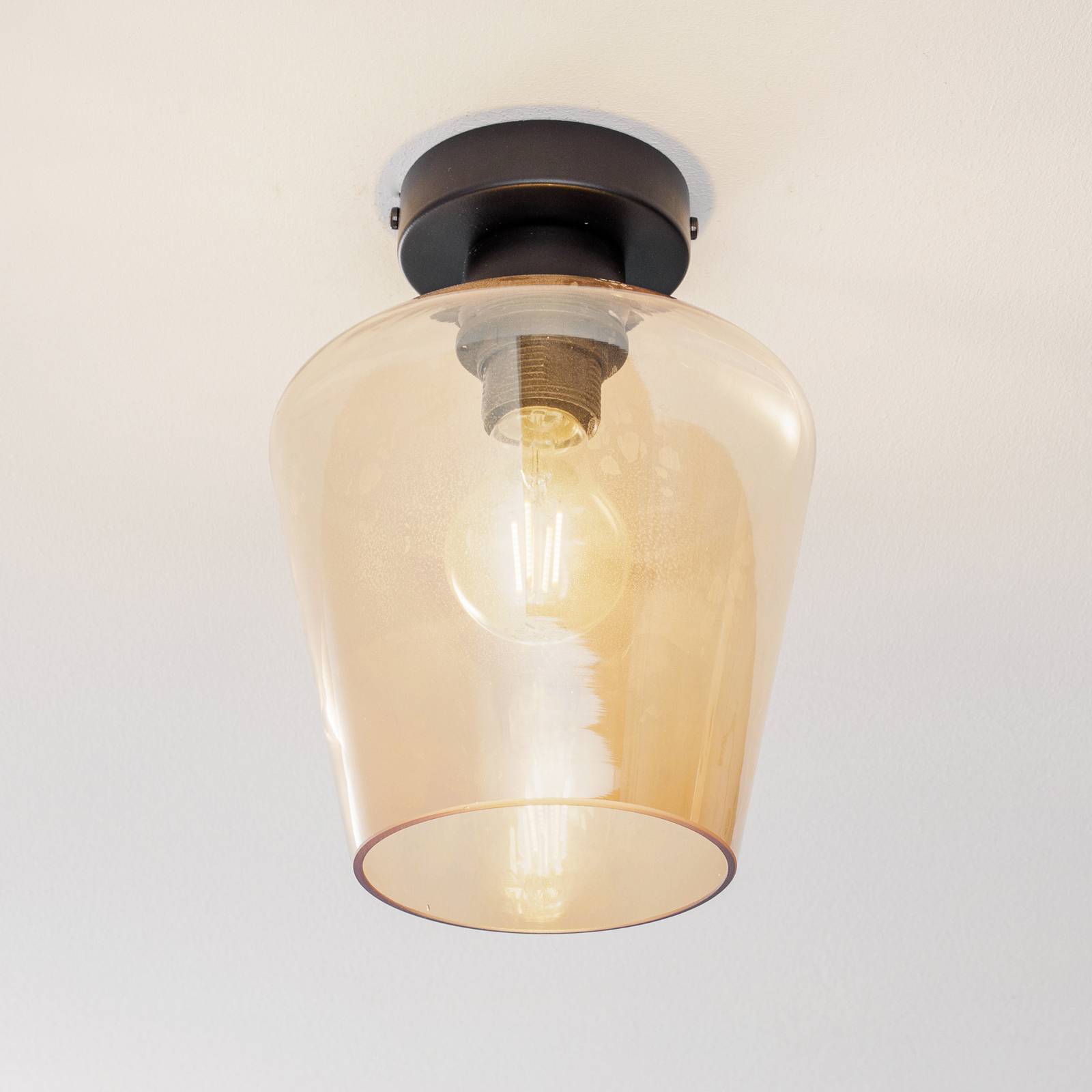 Deckenleuchte Santiago, einflammig, amber Deckenleuchte Santiago, einflammig, amber von Eko-Light