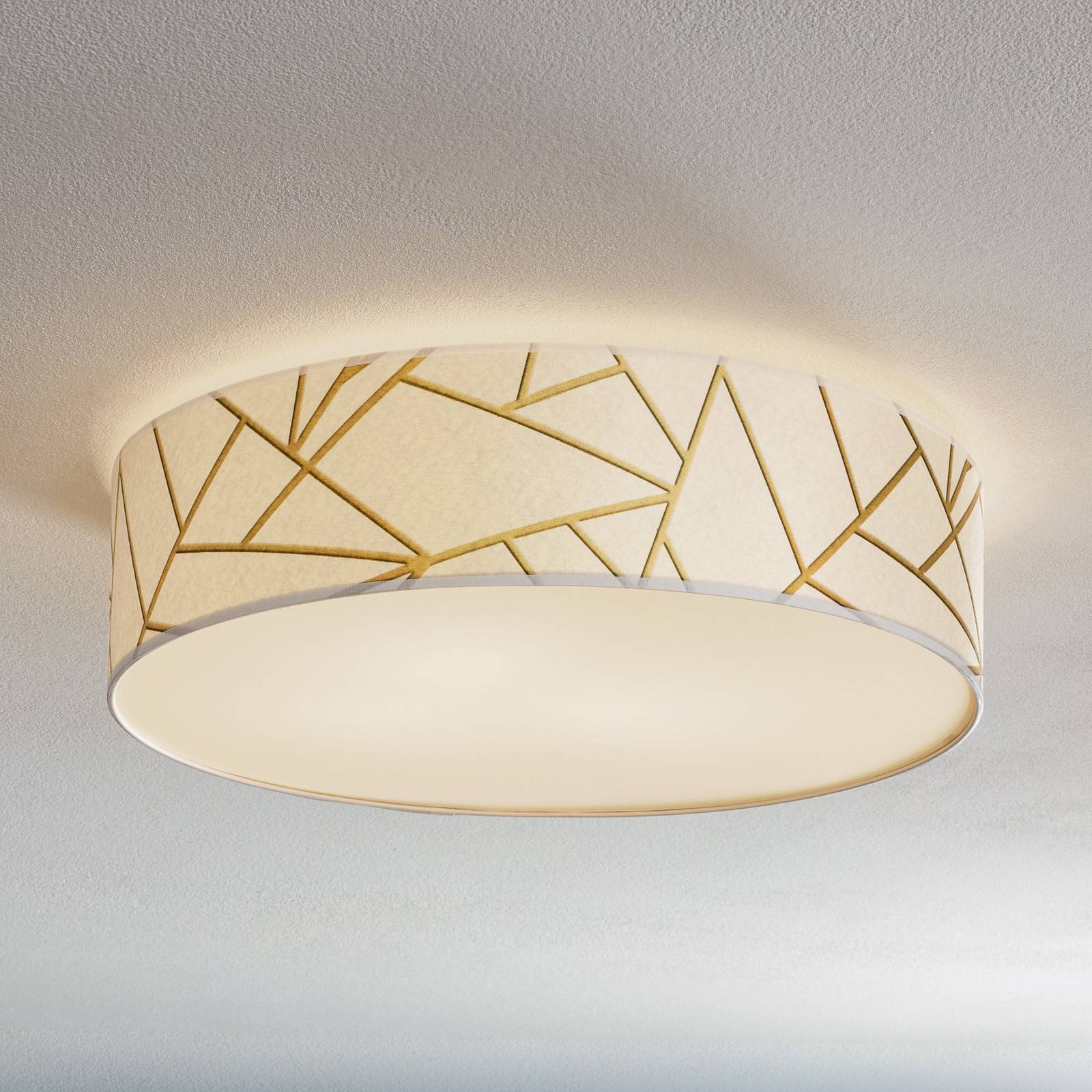 Deckenleuchte Zulu weiß/gold rund Deckenleuchte Zulu weiß/gold rund von Eko-Light