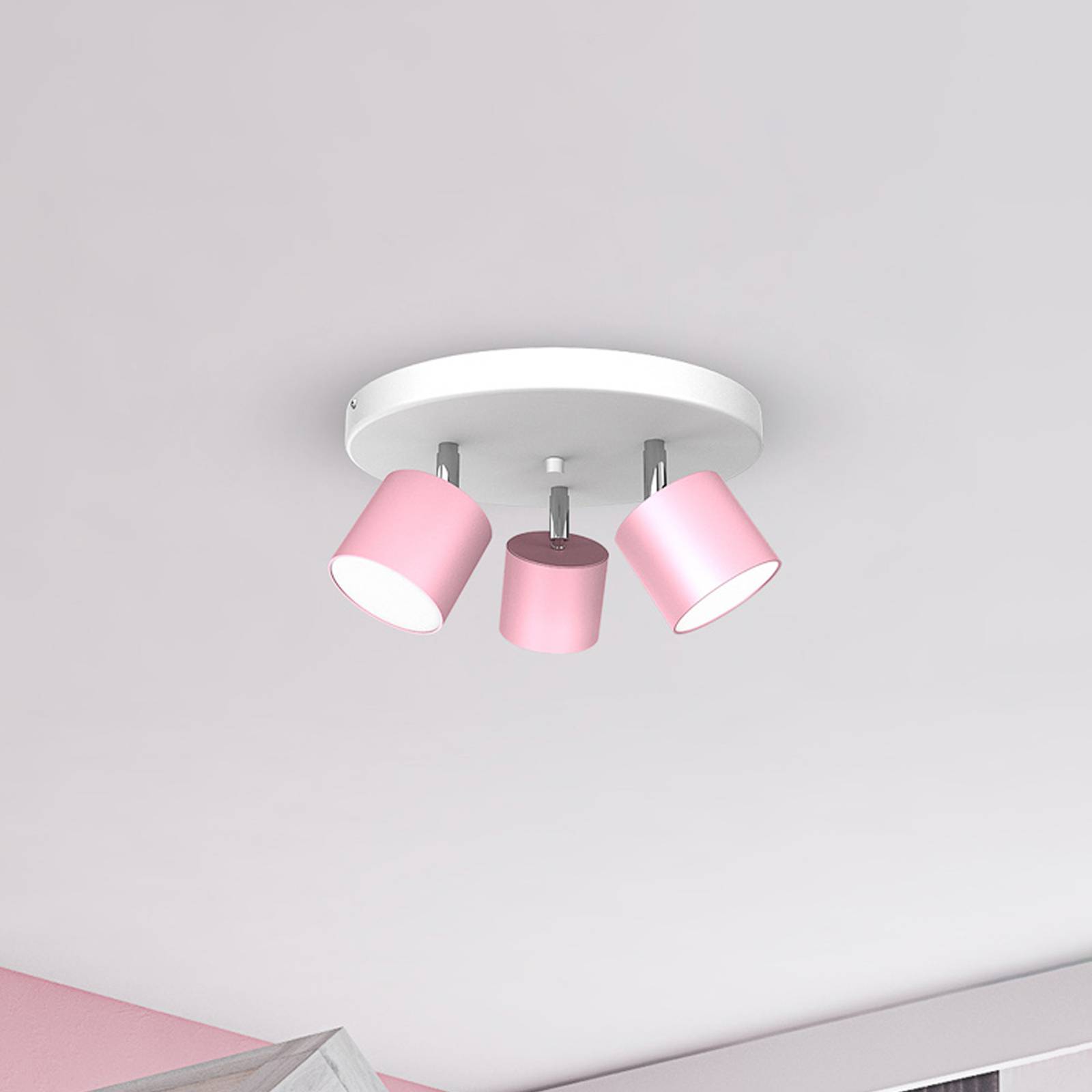 Deckenstrahler Cloudy dreiflammig Rondell rosa Deckenstrahler Cloudy dreiflammig Rondell rosa von Eko-Light