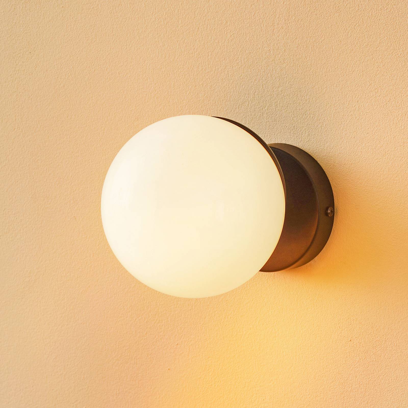 Wandleuchte Sfera 1-flammig Glas/schwarz Wandleuchte Sfera 1-flammig Glas/schwarz von Eko-Light