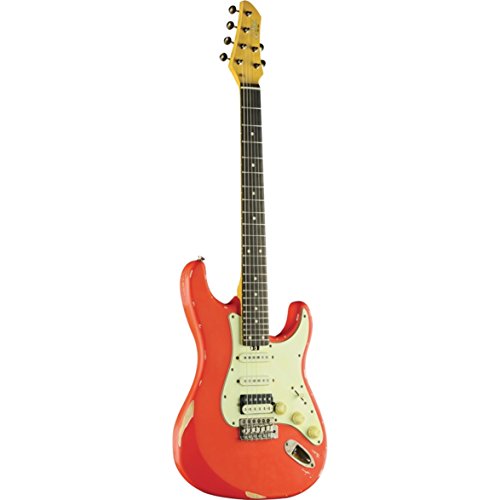 EKO Guitars Aire Relic Fiesta Red E-Gitarre aus der Serie "Original Relic", Korpus aus Pawlonia, Hals aus Amerikanischem Ahornholz, Griffbrett aus Eko WPC, Farbe Fiesta-Rot EKO Guitars Aire Relic Fiesta Red E-Gitarre aus der Serie "Original Relic", Korpus aus Pawlonia, Hals aus Amerikanischem Ahornholz, Griffbrett aus Eko WPC, Farbe Fiesta-Rot von Eko