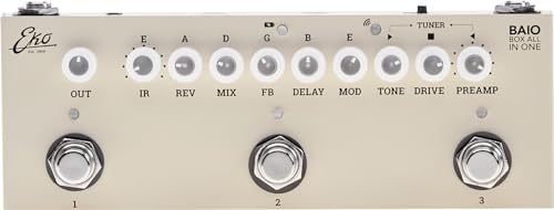 EKO Guitars - BAIO Multieffekt-Pedal für Gitarre mit integriertem IR, 9 Arten von integrierten Vorverstärkern, 8 Impulse Response, Effekte im Lieferumfang enthalten EKO Guitars - BAIO Multieffekt-Pedal für Gitarre mit integriertem IR, 9 Arten von integrierten Vorverstärkern, 8 Impulse Response, Effekte im Lieferumfang enthalten von Eko