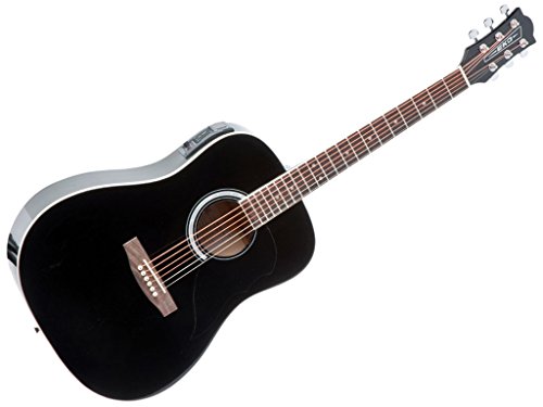 EKO - Ranger 6 EQ Black, Akustikgitarre mit EQ, Farbe schwarz von Eko