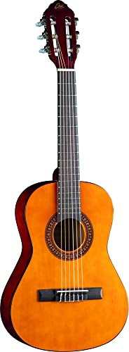 Eko Guitars CS-2 Natural, Klassische Gitarre, Bänder und Boden aus Lilien, Griff und Tastatur aus Birken, glänzend, Skala 1/2, Farbe Natur von Eko