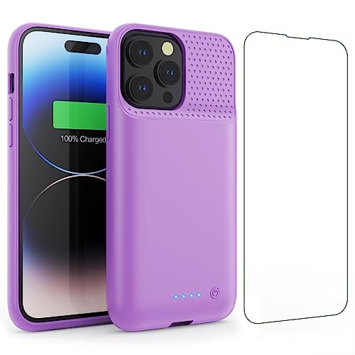 Akkuhülle für iPhone 14 Plus/14 Pro Max/13 Pro Max, 8600mAh Smart Battery Case Zusatzakku Ladehülle, Abnehmbare Tragbare Handyhülle Akku, Powerbank Hülle für iPhone 13Promax/14Plus/14Promax 6,7 Zoll] von Ekrist