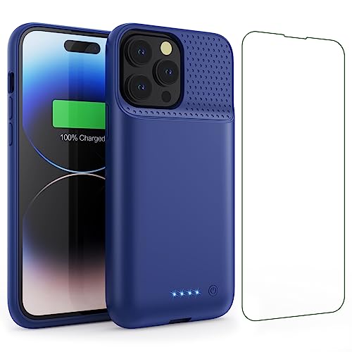 Akkuhülle für iPhone 14 Plus/14 Pro Max/13 Pro Max, 8600mAh Smart Battery Case Zusatzakku Ladehülle, Abnehmbare Tragbare Handyhülle Akku, Powerbank Hülle für iPhone 13Promax/14Plus/14Promax [6,7 Zoll] von Ekrist