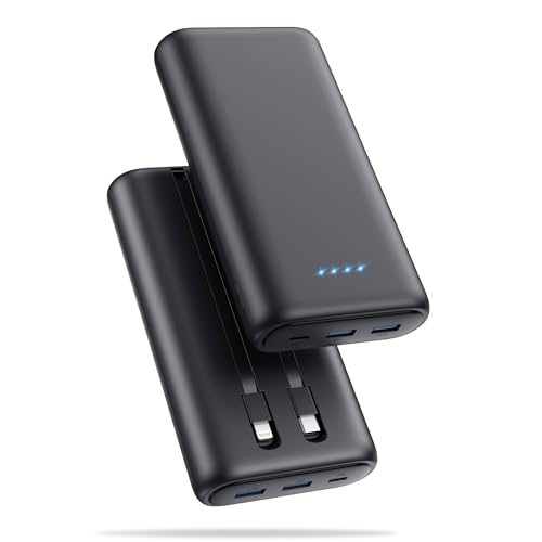 Ekrist Power Bank 26800mAh, PD 25W QC 4.0 Schnellladung USB C Powerbank, 5 Ausgänge 2 Eingänge Externe Handyakkus mit Integriert Kabel & 4 LED-Anzeigen Akkupack für iPhone 13/14/15/16 Samsung usw Ekrist Power Bank 26800mAh, PD 25W QC 4.0 Schnellladung USB C Powerbank, 5 Ausgänge 2 Eingänge Externe Handyakkus mit Integriert Kabel & 4 LED-Anzeigen Akkupack für iPhone 13/14/15/16 Samsung usw von Ekrist