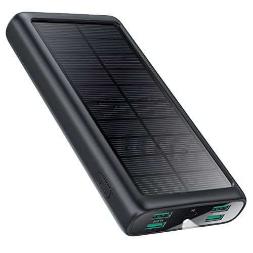 Power Bank 26800mAh, 15W Solar Powerbank PD3.0A USB C Input&Output Solarladegerät 5 Ausgang, Externer Akku mit LED-Taschenlampe Akkupack IP65 für Outdoor Kompatibel mit iPhone Samsung Huawei Xiaomi Power Bank 26800mAh, 15W Solar Powerbank PD3.0A USB C Input&Output Solarladegerät 5 Ausgang, Externer Akku mit LED-Taschenlampe Akkupack IP65 für Outdoor Kompatibel mit iPhone Samsung Huawei Xiaomi von Ekrist