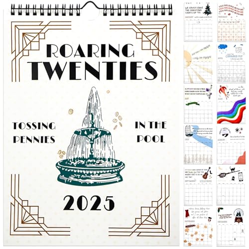 2025 Roaring Twenties Kalender, 2025 TS Lyrics Kalender,Taylor S Eras Tourkalender,20er-Jahre-Kalender zum Aufhängen, 12-Monatsplaner für Familie, Schlafzimmer, Wandkunst-Dekor Weiß 2025 Roaring Twenties Kalender, 2025 TS Lyrics Kalender,Taylor S Eras Tourkalender,20er-Jahre-Kalender zum Aufhängen, 12-Monatsplaner für Familie, Schlafzimmer, Wandkunst-Dekor Weiß von Ekukeon
