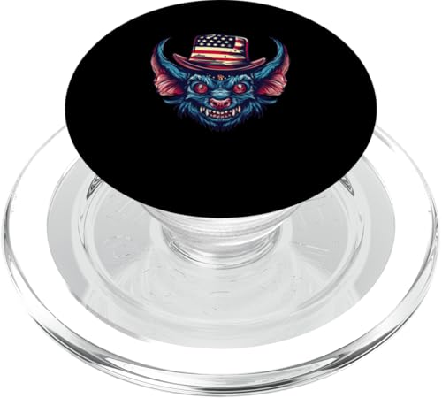 Chupacabra mit USA-Hut PopSockets PopGrip für MagSafe von El Chupacabra Monster Cryptid Cryptozoology