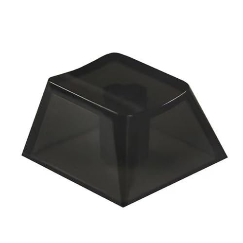 Elacgap Blanko-Tastenkappen, transparent, schwarz, PC-Material, 1U, Kirschprofil, R4-Tastenkappe für MX-Schalter, mechanische Tastatur, Hintergrundbeleuchtung (Cherry Transparent Schwarz, 20 Stück) von Elacgap