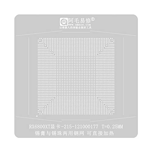 Eladcncmc BGA Reballing Stensil Für GTX1080 RX6800XT Grafikkarte 215-121000177 Lotball Und Lotpaste Purpose Schablone von Eladcncmc