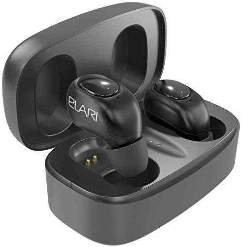 Elari EarDrops die leichtesten (je 3,9 g) drahtlose Bluetooth-Kopfhörer mit magnetischem Ladeetui und Unterstützung für Stereogespräche (Schwarz) von Elari