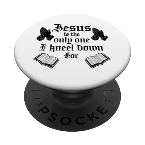 Jesus, I kneel down for, christliches Design PopSockets Klebender PopGrip von Elastee