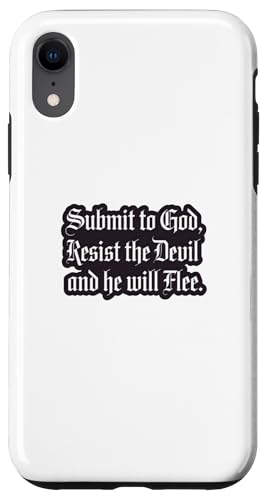 Submit to God, mächtiges Bibelzitat. Hülle für iPhone XR von Elastee