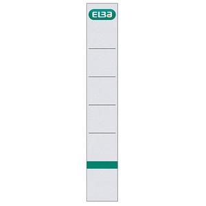 10 ELBA Einsteck-Rückenschilder weiß für 5,0 cm Rückenbreite von Elba